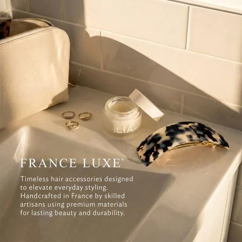 France Luxe Large Ivory Tortoiseshell Barrette for Thick Hair | French Handcrafted Luxury thumbnail 9