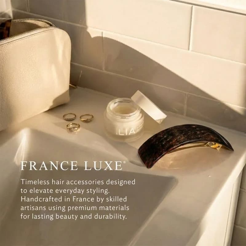 France Luxe Large Brown Hair Barrette 3.75" | Thick Hair, French Craftsmanship thumbnail 11
