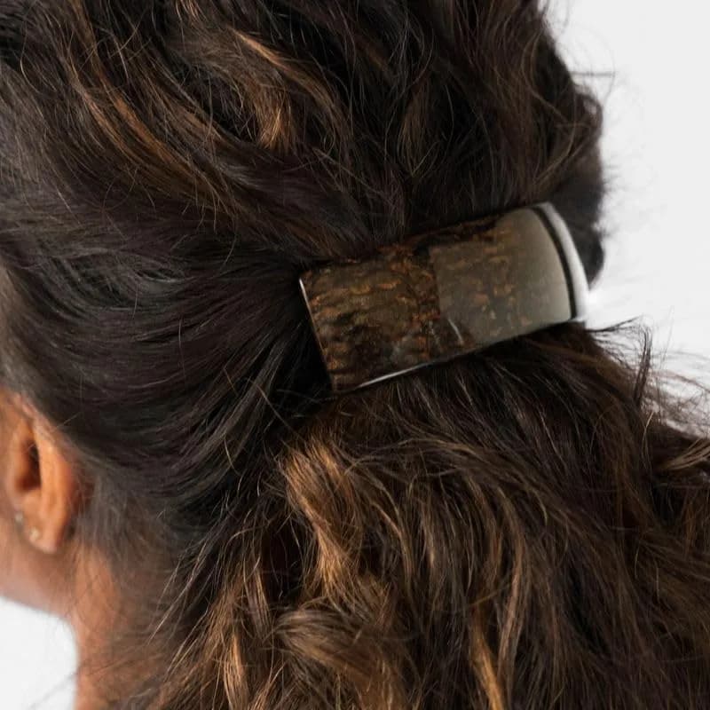 France Luxe Large Brown Hair Barrette 3.75" | Thick Hair, French Craftsmanship thumbnail 12