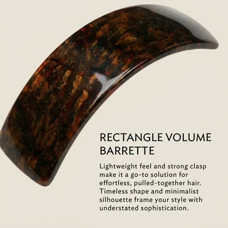 France Luxe Large Brown Hair Barrette 3.75" | Thick Hair, French Craftsmanship thumbnail 6