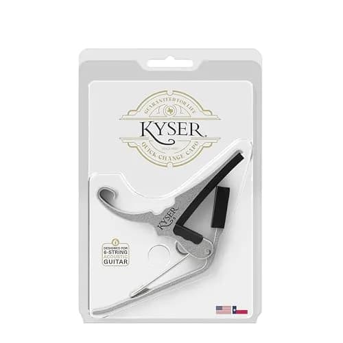 Kyser Quick-Change KG6SA Guitar Capo for 6-String Acoustic Guitars, Silver | Professional Quality Aluminum thumbnail 5