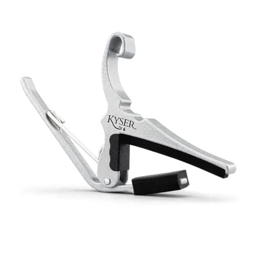 Kyser Quick-Change KG6SA Guitar Capo for 6-String Acoustic Guitars, Silver | Professional Quality Aluminum - main product image