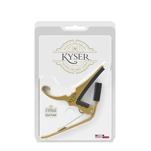 Kyser Quick-Change Guitar Capo for 6-string Acoustic Guitars, Gold, KG6GA | Professional Quality Aluminum with Steel Spring thumbnail 5
