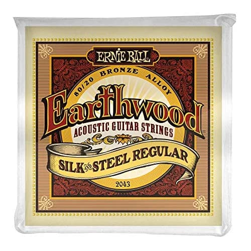 Ernie Ball Earthwood Silk and Steel Acoustic Guitar Strings, 13-56 Gauge | Warm, Mellow Tone with Silk Layer thumbnail 1