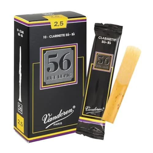 Vandoren 56 Rue Lepic Bb Clarinet Reeds Strength 2.5, Box of 10 | Rich, Centered, Pure Sound thumbnail 1