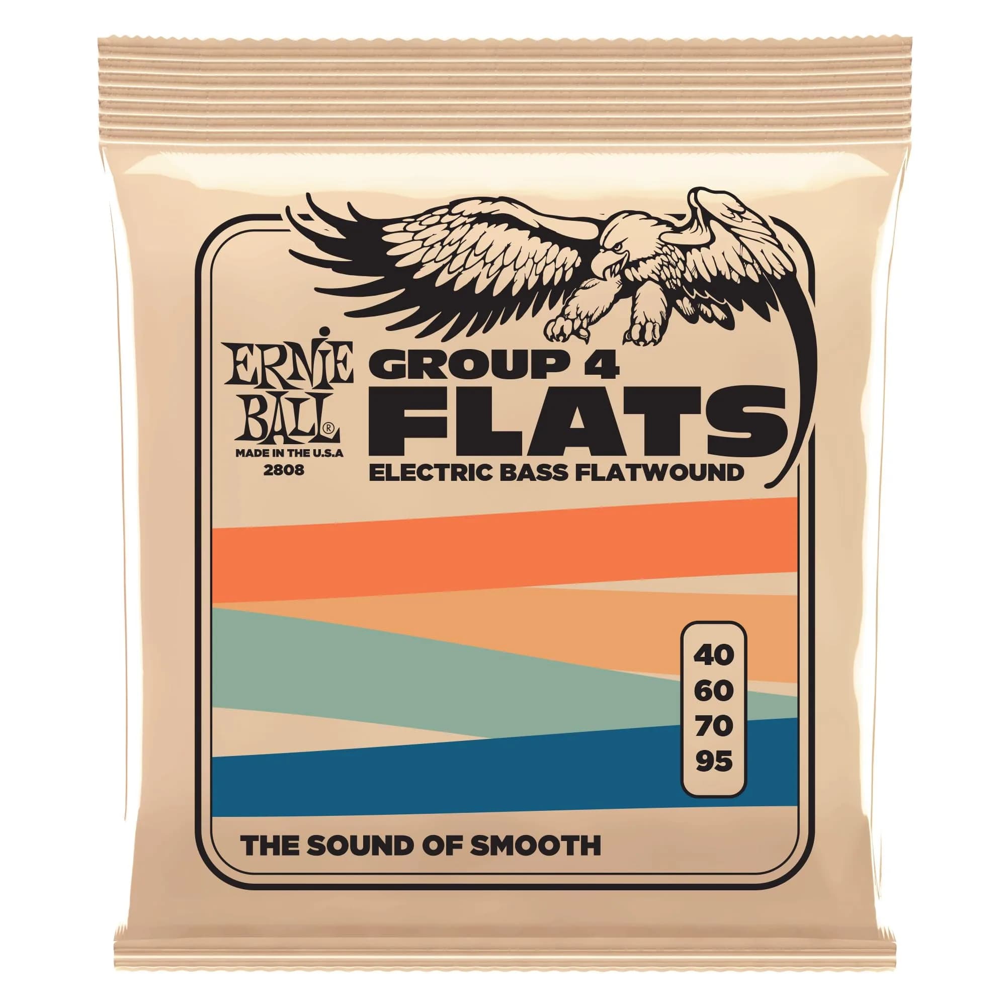 Ernie Ball Group IV Flatwound Bass Guitar Strings 40-95 Gauge | Warm, Smooth Feel & Low Noise