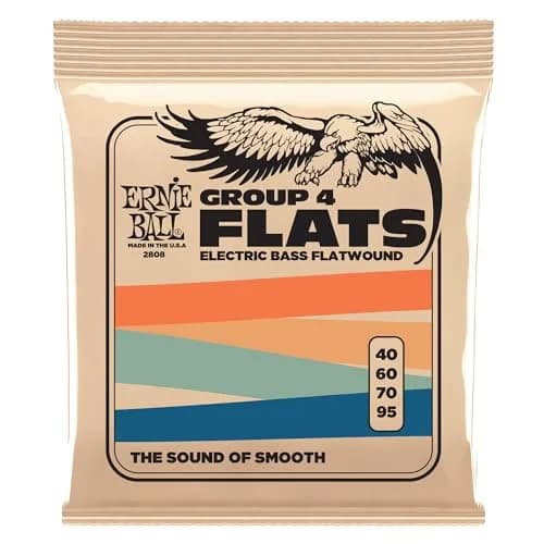 Ernie Ball Group IV Flatwound Bass Guitar Strings 40-95 Gauge | Warm, Smooth Feel & Low Noise thumbnail 1