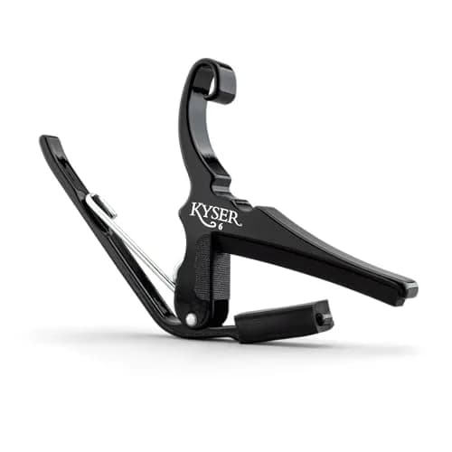 Kyser Quick-Change Guitar Capo for 6-string Acoustic Guitars, Black, KG6BA | One-Handed Pitch Transposition thumbnail 1