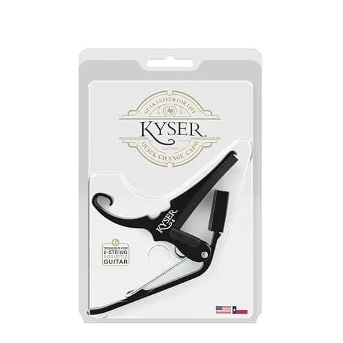 Kyser Quick-Change Guitar Capo for 6-string Acoustic Guitars, Black, KG6BA | One-Handed Pitch Transposition thumbnail 5