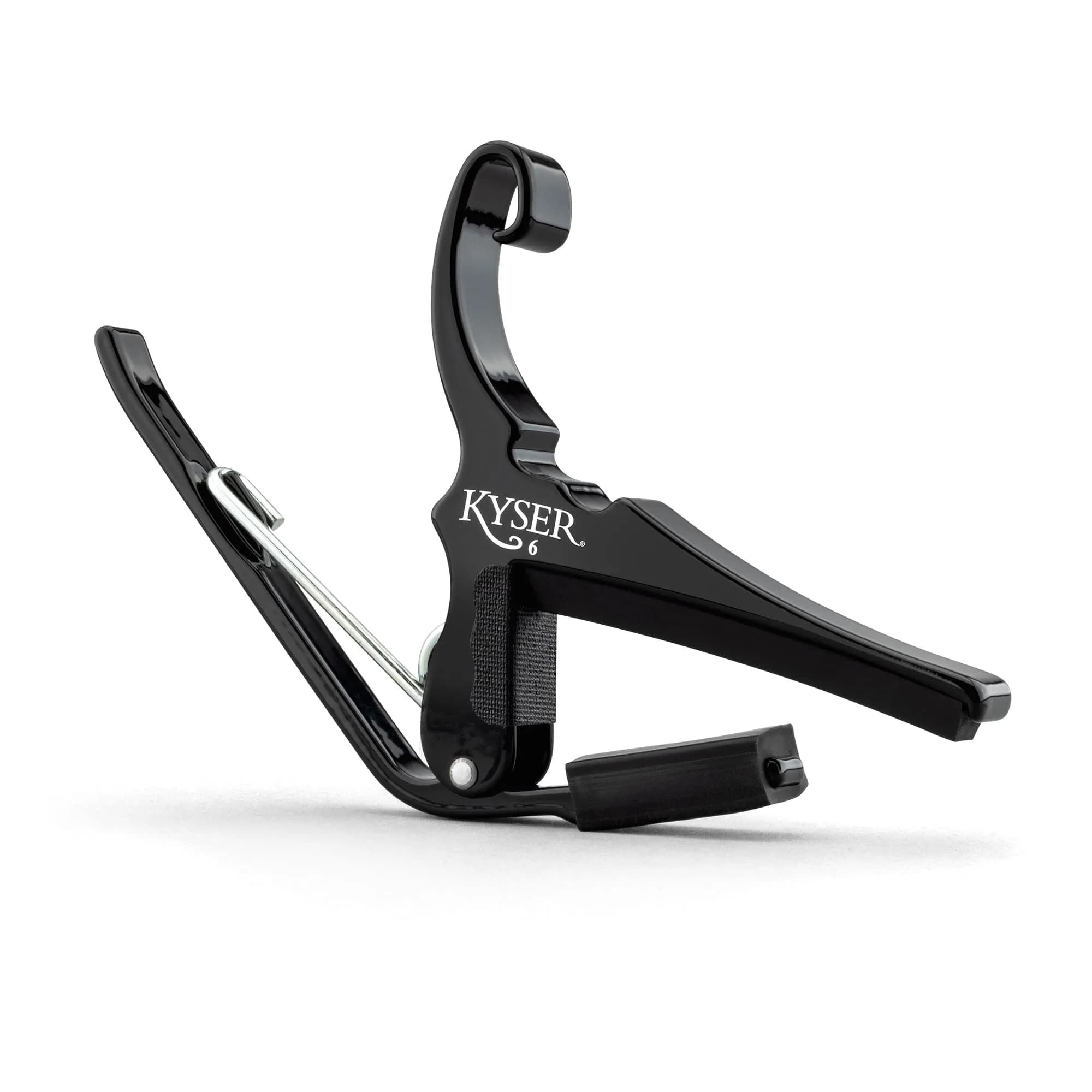 Kyser Quick-Change Guitar Capo for 6-string Acoustic Guitars, Black, KG6BA | One-Handed Pitch Transposition - main product image