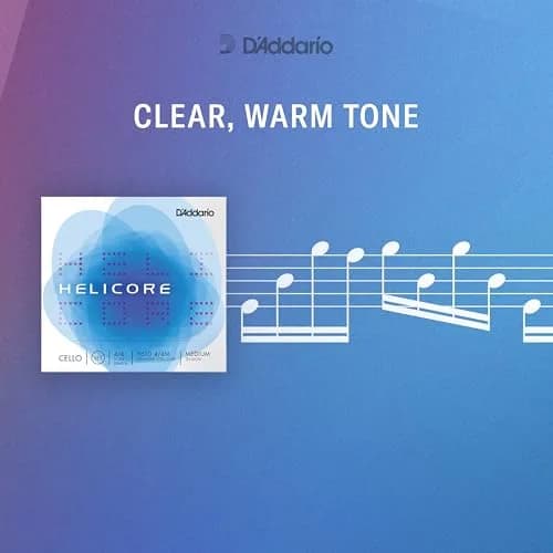 D'Addario Helicore Orchestral Bass String Set, 3/4 Scale, Medium Tension | Synthetic Zyex Core for Rich, Stable Tone (70-120 chars) thumbnail 4