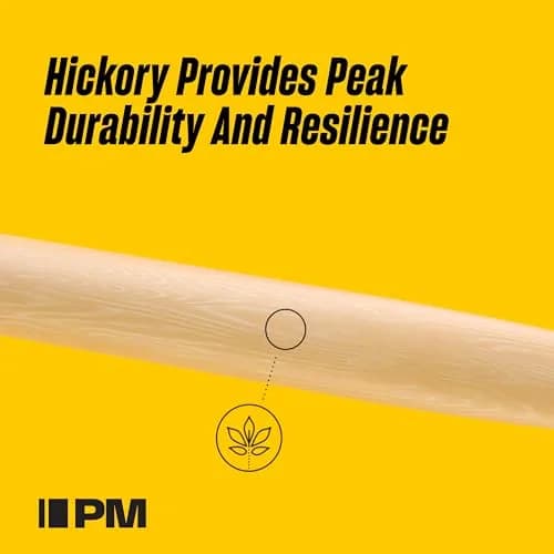 ProMark Classic Forward 747 Hickory Drumsticks, Oval Wood Tip, 16.25" (41.2cm) | USA-Made for Balanced Response thumbnail 4