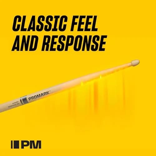 ProMark Classic Forward 747 Hickory Drumsticks, Oval Wood Tip, 16.25" (41.2cm) | USA-Made for Balanced Response thumbnail 3