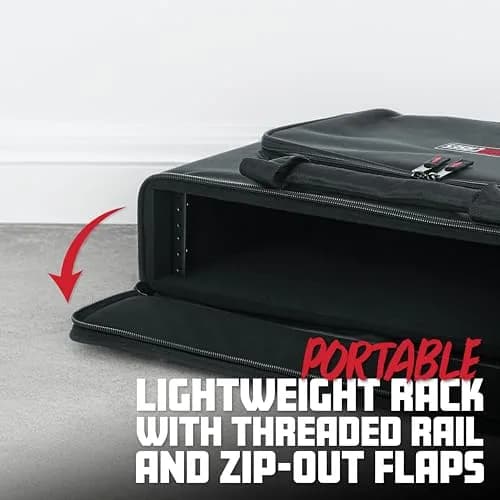 Gator Portable 2U Rack Bag with 14" Rackable Depth | Lightweight & Durable thumbnail 2