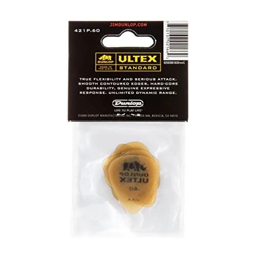 Jim Dunlop Ultex® Standard Pick .60MM | Durable, Bright Tone for Guitar & Bass (70-120 chars) thumbnail 3