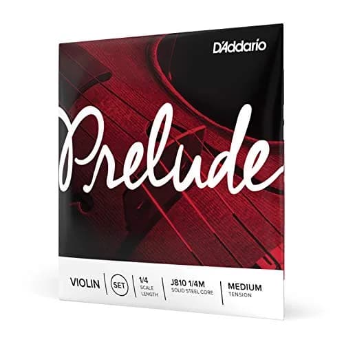 D'Addario Prelude Violin String Set 1/4 Scale Medium Tension | Educator's Choice for Warm Tone & Durability thumbnail 1