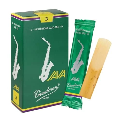Vandoren JAVA Alto Sax Reeds Strength 3 (10 Reeds, 3.81 cm x 11.3 cm x 6.2 cm) | Bright Sound with Immediate Response thumbnail 1