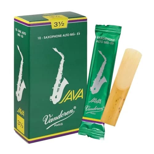 Vandoren JAVA Alto Saxophone Reeds Strength 3.5 (10-Pack) | Bright Sound with Immediate Response thumbnail 1