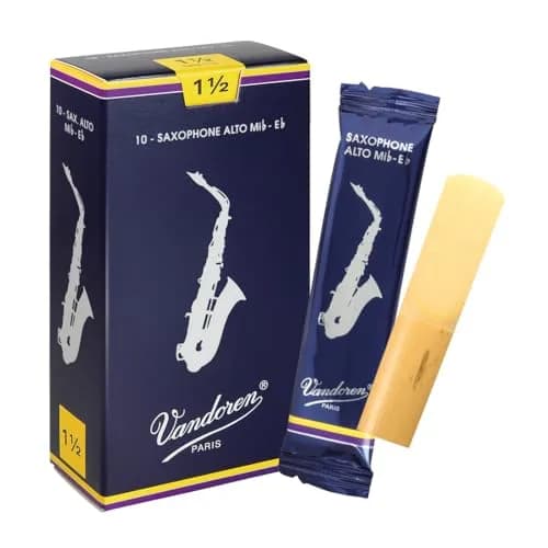 Vandoren Traditional Alto Saxophone Reeds Strength 1.5 (Box of 10) thumbnail 1
