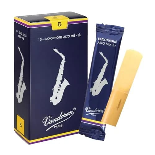 Vandoren SR215 Alto Sax Traditional Reeds Strength 5 (10 Pack) | Professional Eb Alto Saxophone Reeds - main product image
