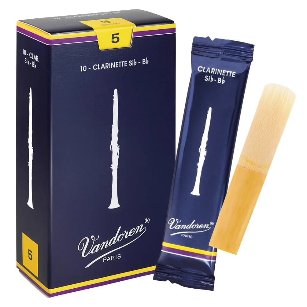 Vandoren CR105 Bb Clarinet Traditional Reeds Strength 5; Box of 10 | Authentic USA Import - main product image