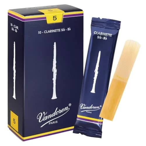 Vandoren CR105 Bb Clarinet Traditional Reeds Strength 5; Box of 10 | Authentic USA Import thumbnail 1