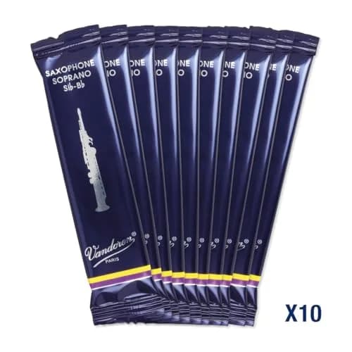 Vandoren SR2015 Soprano Sax Traditional Reeds Strength 1.5 | Box of 10 Cane Reeds for All Styles thumbnail 4