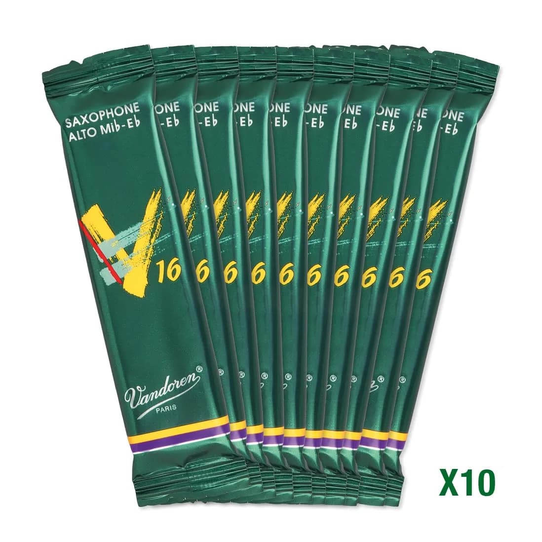 Vandoren V16 Alto Saxophone Reeds Strength 3 (10-Pack) | Brilliant & Percussive Sound - view 3