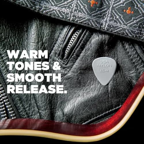 Jim Dunlop Nylon Standard Guitar Picks 0.46mm (12-Pack) | Warm Tones & Smooth Release thumbnail 3