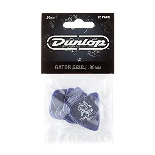 Jim Dunlop Gator Grip® Guitar Picks .96MM Violet Celluloid 12-Pack | Superior Control & Non-Slip Grip thumbnail 2