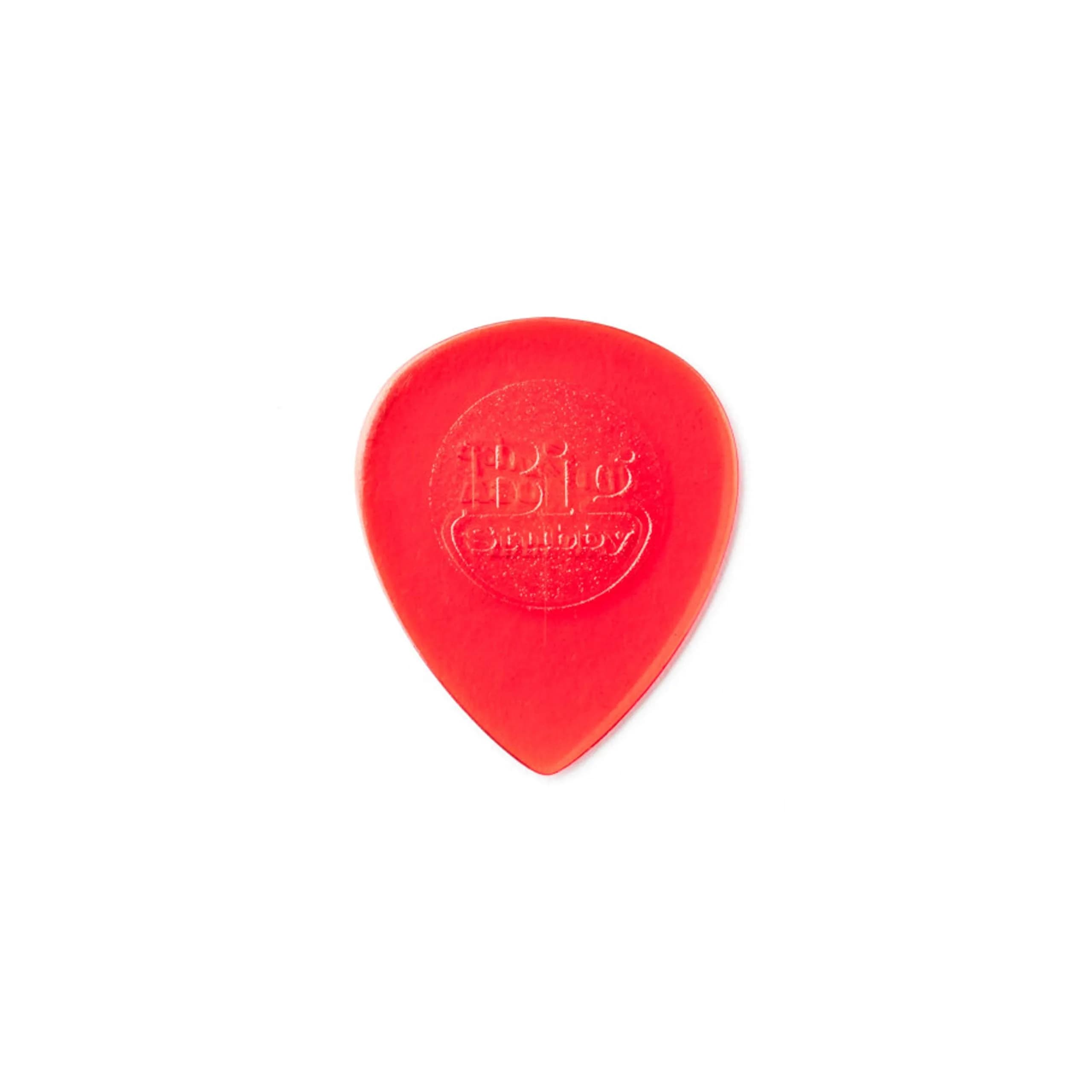 Jim Dunlop Big Stubby Pick 1.0MM | Contoured Lexan Guitar Pick for Fast Licks — Red