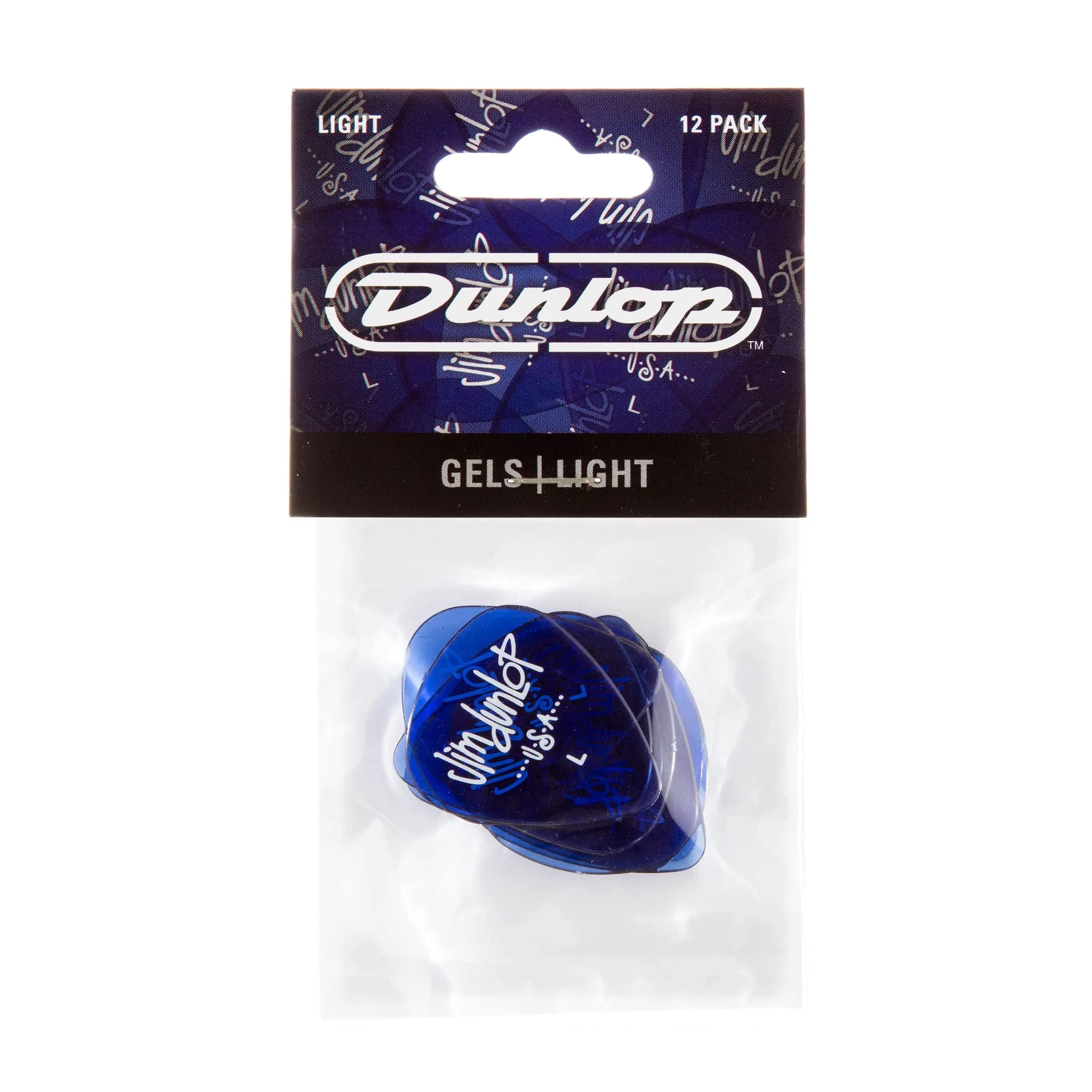 Jim Dunlop Gels Blue Light Pick - 12 Pack | Polycarbonate Guitar Picks for Strumming - view 4