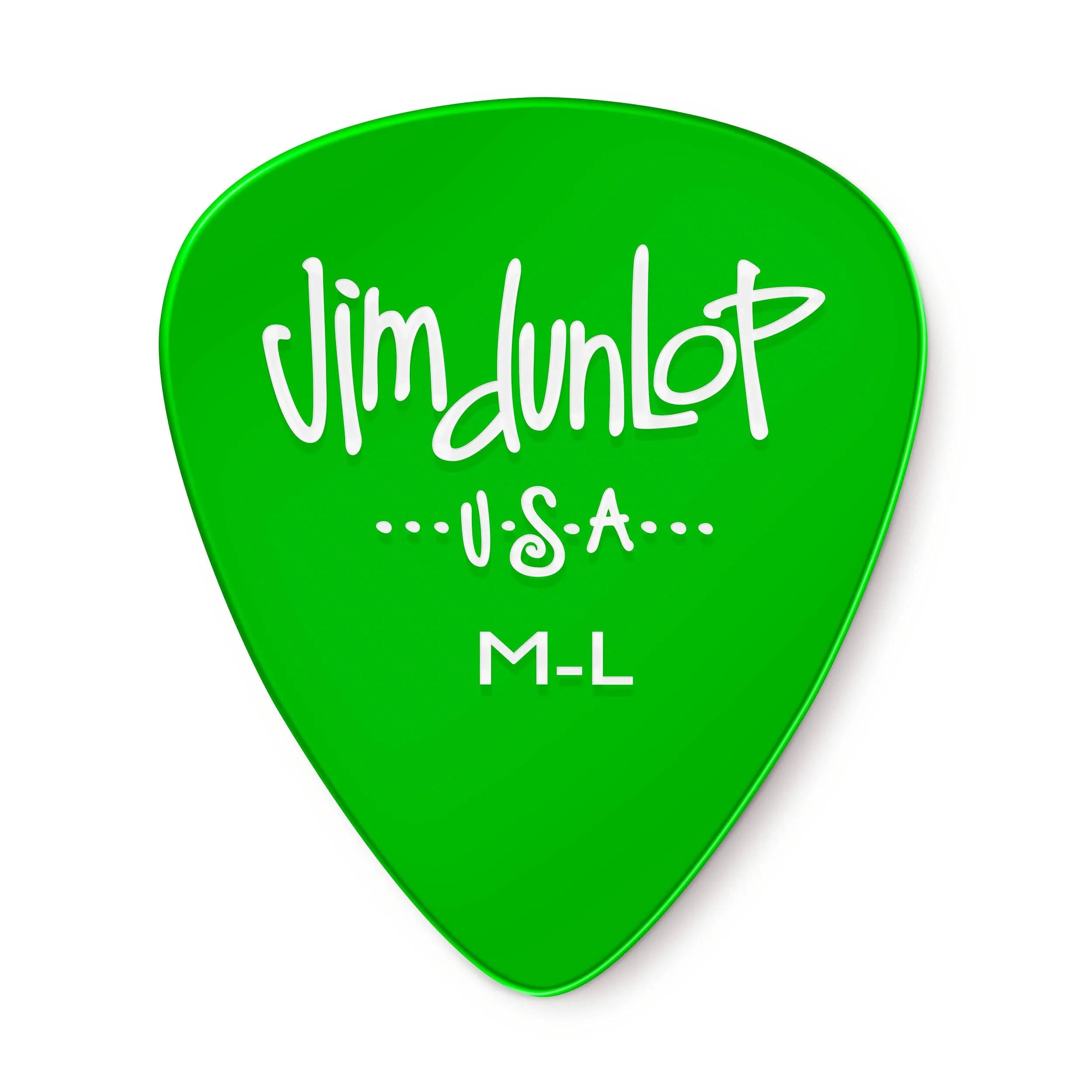 Jim Dunlop Gels Green Medium Light Pick 12 Pack | Durable Polycarbonate Guitar Picks - main product image