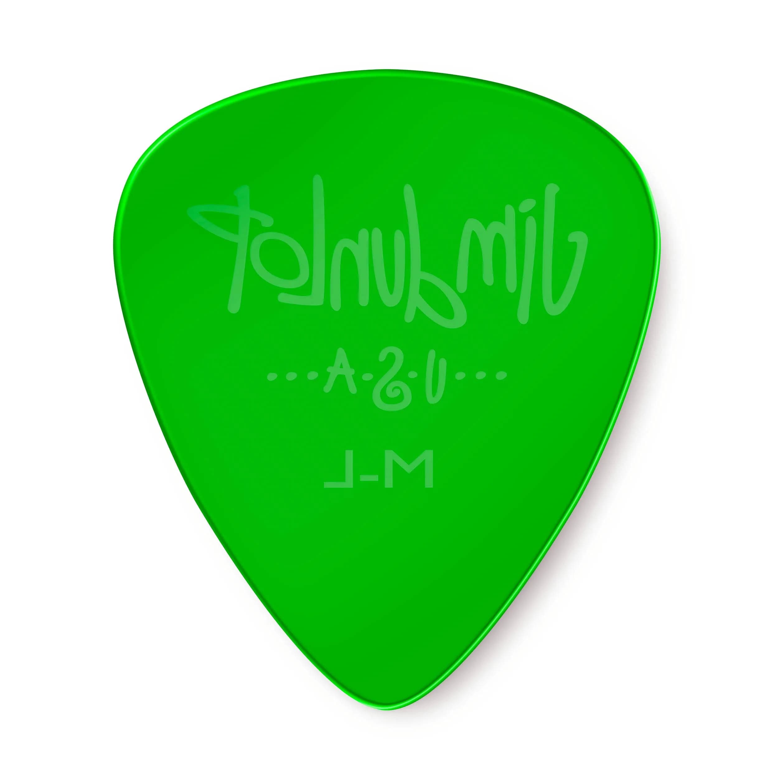 Jim Dunlop Gels Green Medium Light Pick 12 Pack | Durable Polycarbonate Guitar Picks - view 2