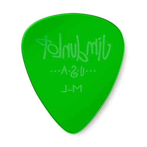 Jim Dunlop Gels Green Medium Light Pick 12 Pack | Durable Polycarbonate Guitar Picks thumbnail 2