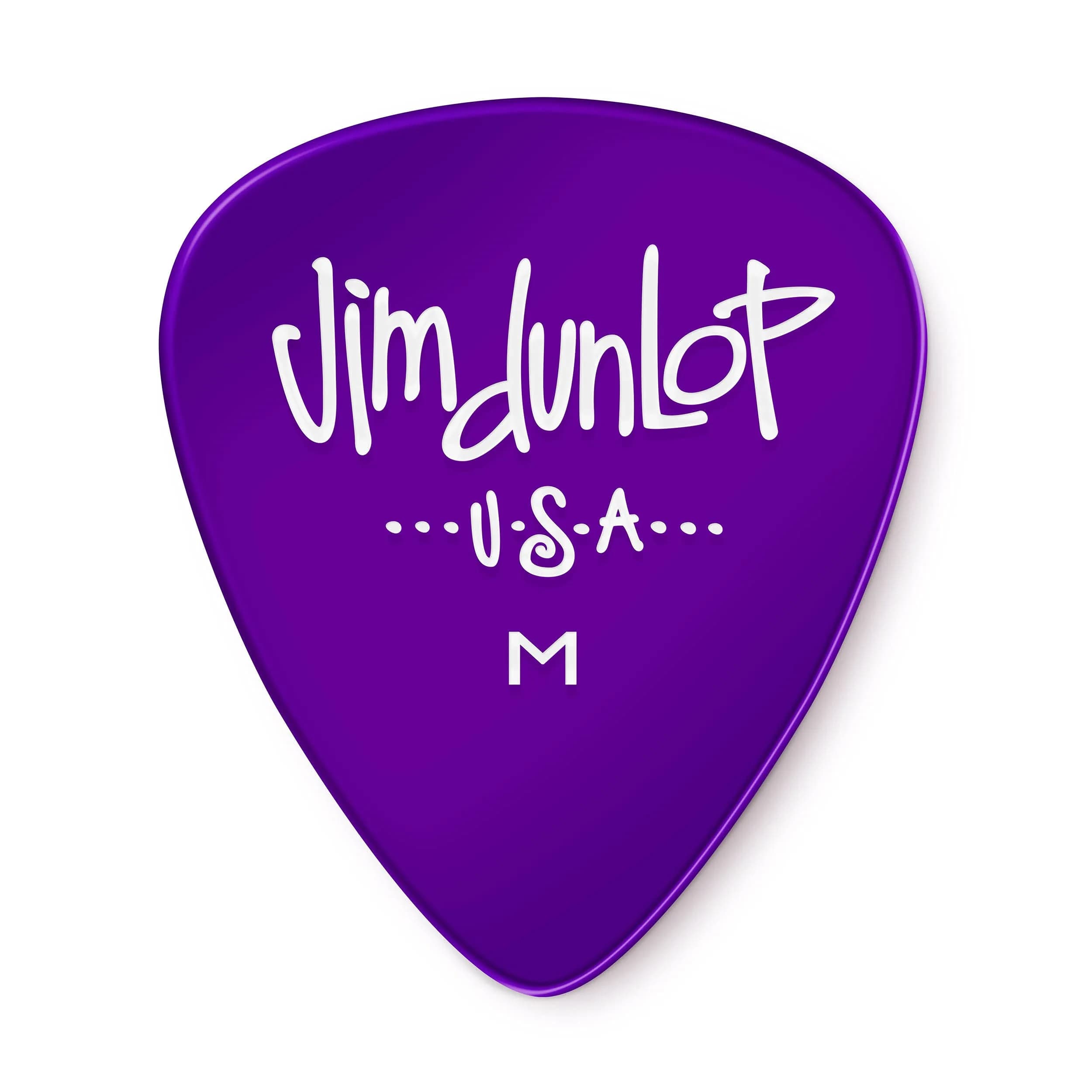 Jim Dunlop Gels Purple Medium Pick - 12 Pack | Durable Polycarbonate Plectrums for Guitar - main product image