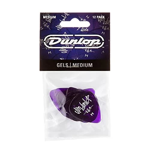 Jim Dunlop Gels Purple Medium Pick - 12 Pack | Durable Polycarbonate Plectrums for Guitar thumbnail 4