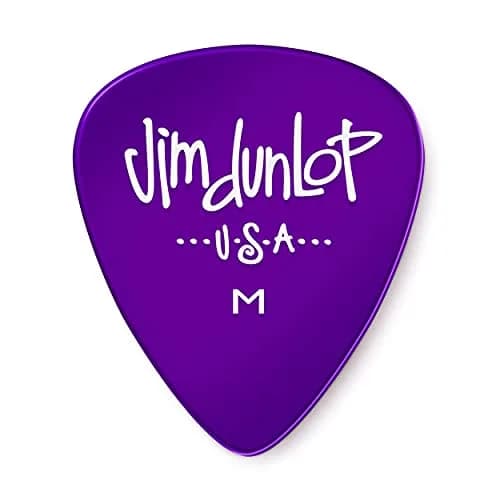 Jim Dunlop Gels Purple Medium Pick - 12 Pack | Durable Polycarbonate Plectrums for Guitar thumbnail 1