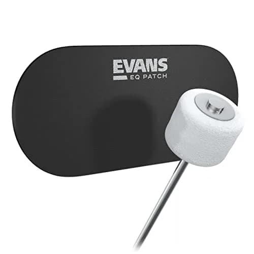 Evans EQ Double Pedal Patch, Black Nylon | Protects Bass Drum Head, Softens Attack thumbnail 1