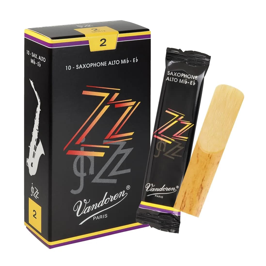 Vandoren ZZ Alto Sax Reeds Strength 2 | 10-Pack - main product image