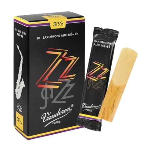 Vandoren ZZ Alto Sax Reeds Strength 3.5; Box of 10 | Jazz Tone & Response thumbnail 1