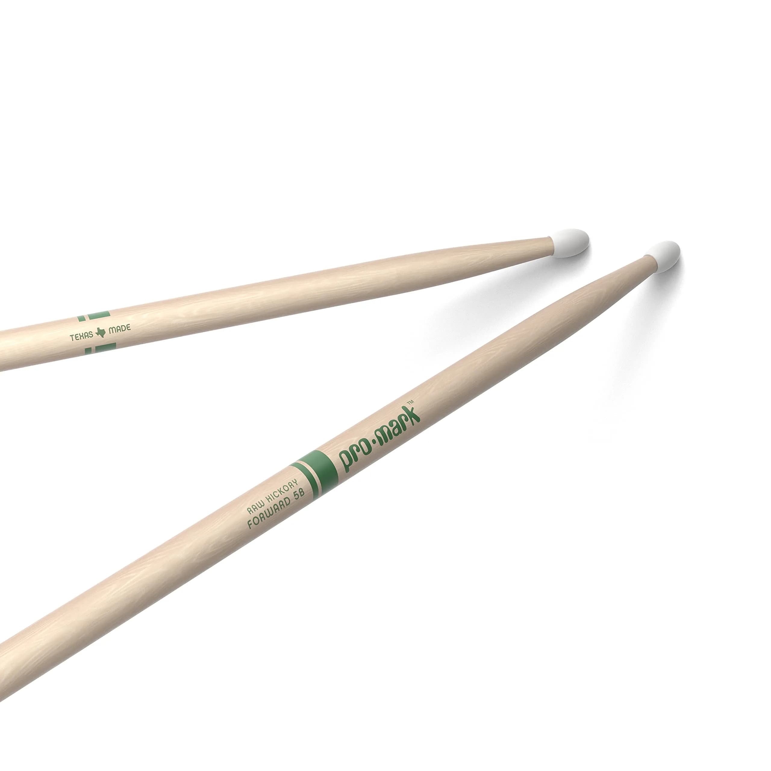 ProMark Classic Forward 5B Drumsticks, Nylon Tip, 16" Length, 0.590" Diameter | Hickory Wood, USA Made