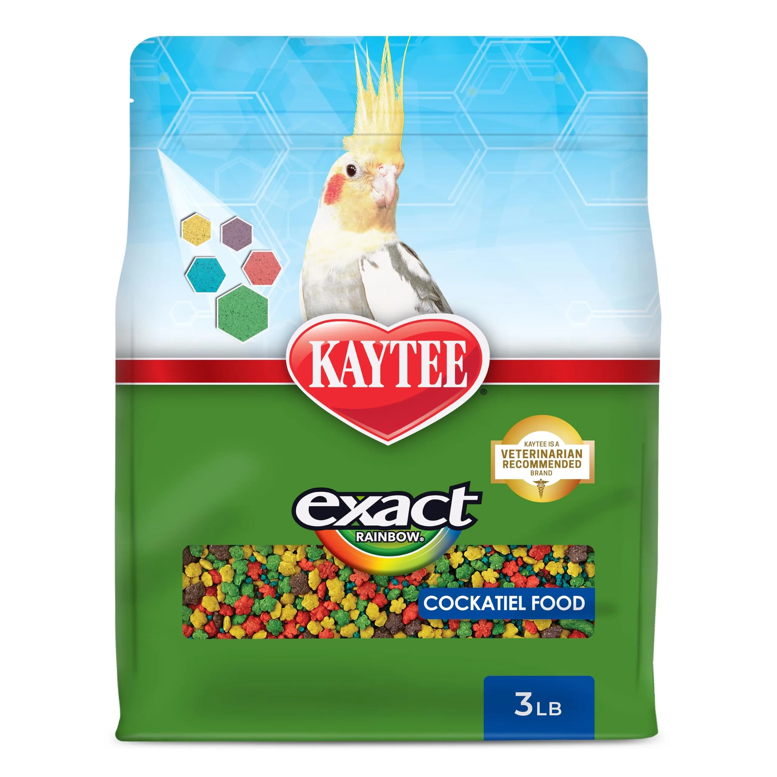 Kaytee Exact Rainbow Cockatiel Food 1.36 kg (3 lb) | Veterinarian Recommended Nutrition for Vibrant Plumage - main product image