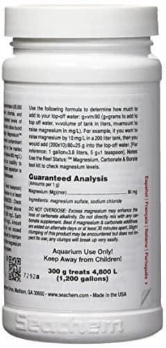 Seachem Reef Advantage Magnesium 300g | Restores Magnesium Levels in Saltwater Aquariums thumbnail 3