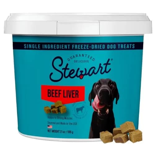 Stewart Freeze Dried Beef Liver Dog Treats 21 oz (595 g) | 100% Pure Protein for Training & Meal Topping thumbnail 1