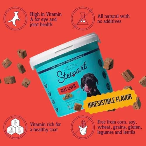 Stewart Freeze Dried Beef Liver Dog Treats 21 oz (595 g) | 100% Pure Protein for Training & Meal Topping thumbnail 2