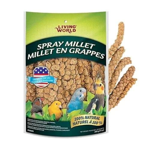 Living World Millet Spray for Birds 198g (7 Oz) | Naturally Delicious & Additive-Free Bird Treat thumbnail 1