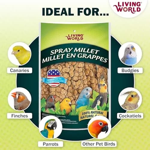 Living World Millet Spray for Birds 198g (7 Oz) | Naturally Delicious & Additive-Free Bird Treat thumbnail 4