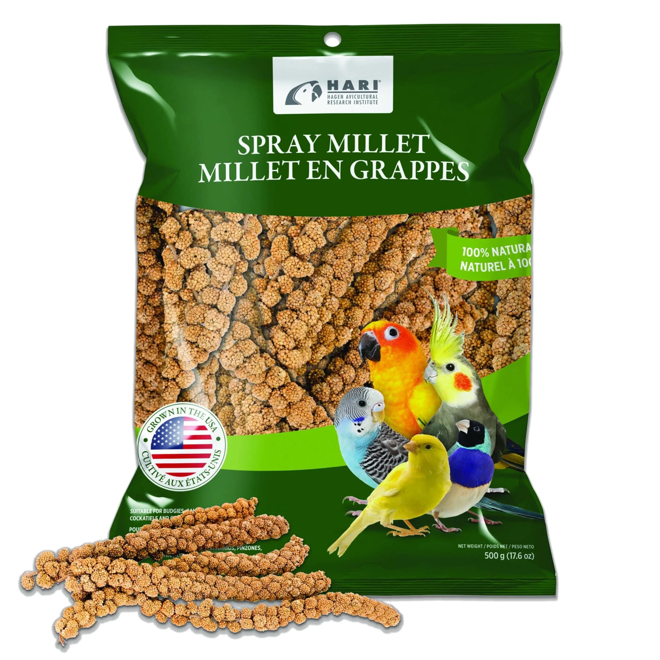 Living World Millet Spray for Birds 17.6 Oz | Natural, Fresh & All-Natural Bird Treat — Brown