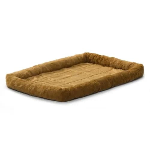 MidWest Homes for Pets QuietTime Bolster Dog Crate Bed 48" XL 122cm (47.84 x 29.53 x 3.15 inches) | Plush Faux Fur Comfort & Support thumbnail 1